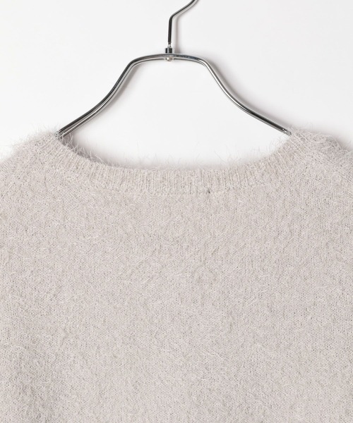 Heather（ヘザー）の「シャギーニットカーディガン（半袖）　118741（カーディガン/ボレロ・レディース・グレー/ホワイト/ピンク・FREE）」の9枚目の写真