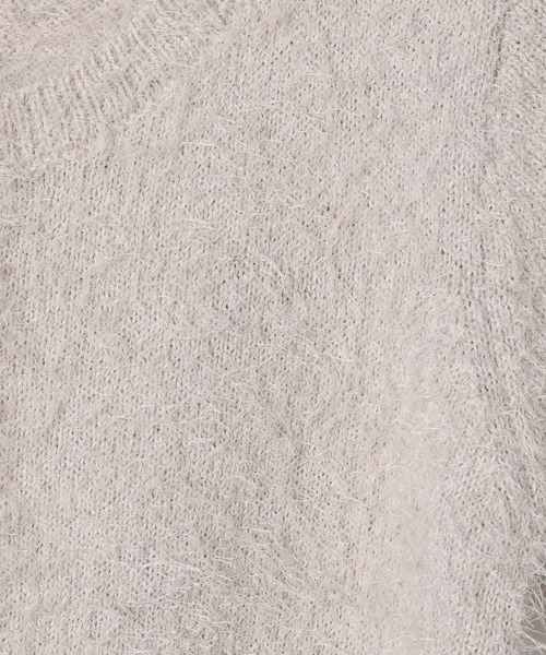 Heather（ヘザー）の「シャギーニットカーディガン（半袖）　118741（カーディガン/ボレロ・レディース・グレー/ホワイト/ピンク・FREE）」の10枚目の写真