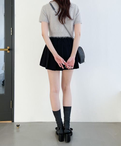 Heather（ヘザー）の「シャギーニットカーディガン（半袖）　118741（カーディガン/ボレロ・レディース・グレー/ホワイト/ピンク・FREE）」の21枚目の写真