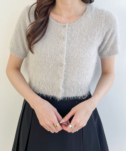 半袖ニット カーディガン ペラフィネ MASONPRINCE カーディガン 「日本別注」クレイジーダメージ