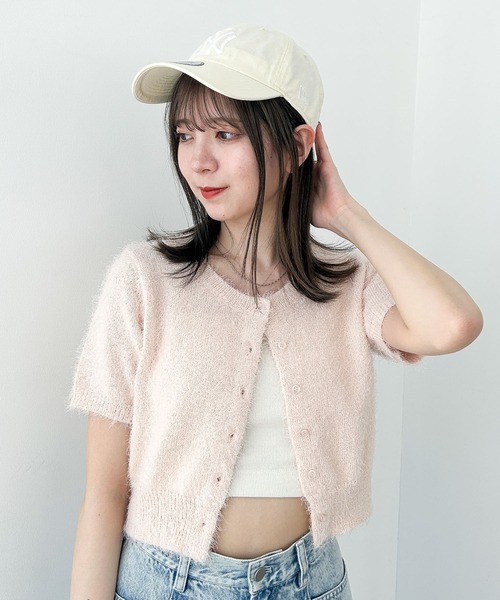 Mystrada ファーボレロ　シャギーニットカーディガン　フェザーニット Mystrada ファーボレロ シャギーニットカーディガン フェザー