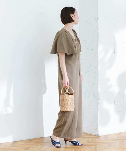 【シロ】F by ROSSO フレアスリーブオールインワン URBAN RESEARCH ROSSO｜F by ROSSO フレアスリーブ