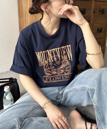 DISCOAT | 【ユニセックス】MOUNTVIEWモチーフ刺繍ロゴTシャツ(Tシャツ/カットソー)