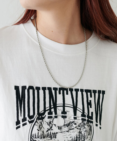 ユニセックス】MOUNTVIEWモチーフ刺繍ロゴTシャツ《WEB限定》（T