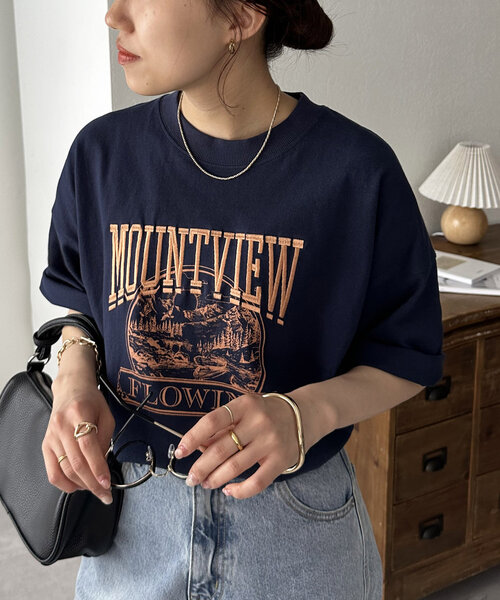 ユニセックス】MOUNTVIEWモチーフ刺繍ロゴTシャツ《WEB限定》（T