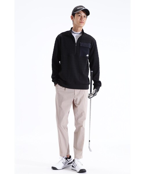 New Balance Golf(ニューバランスゴルフ)の「【new balance golf】千鳥格子 スウェット ハーフジップ プルオーバー (MENS SPORT)(スウェット・メンズ・ホワイト/ブラック・LARGE/X-LARGE/MEDIUM/XX-LARGE)」の4枚目の写真