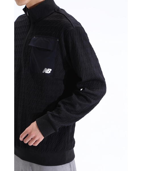 New Balance Golf(ニューバランスゴルフ)の「【new balance golf】千鳥格子 スウェット ハーフジップ プルオーバー (MENS SPORT)(スウェット・メンズ・ホワイト/ブラック・LARGE/X-LARGE/MEDIUM/XX-LARGE)」の8枚目の写真