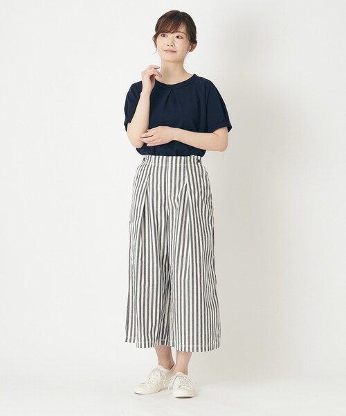 LAURA ASHLEY(ローラアシュレイ)の「【コットンリネン/日本製/ワンマイルウエア】ウェザー生地 タックパンツ(その他パンツ・レディース・ブルー系その他4/ブラック系1・38)」の13枚目の写真
