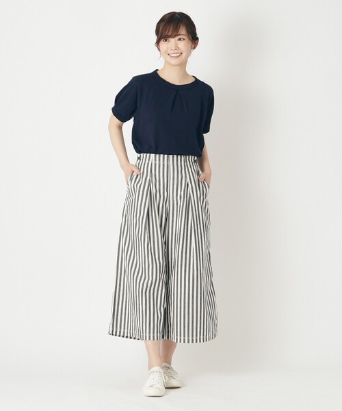 LAURA ASHLEY(ローラアシュレイ)の「【コットンリネン/日本製/ワンマイルウエア】ウェザー生地 タックパンツ(その他パンツ・レディース・ブルー系その他4/ブラック系1・38)」の12枚目の写真