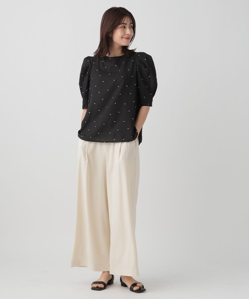 Elura（エルーラ）の「刺繍ドットブラウス/106536（シャツ/ブラウス・レディース・ブラック/ライトブルー・FREE）」の4枚目の写真