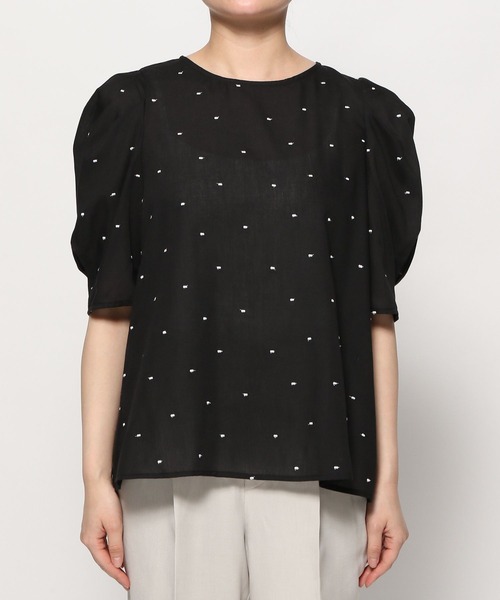 Elura（エルーラ）の「刺繍ドットブラウス/106536（シャツ/ブラウス・レディース・ブラック/ライトブルー・FREE）」の6枚目の写真