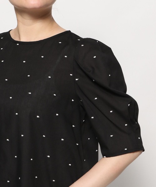 Elura（エルーラ）の「刺繍ドットブラウス/106536（シャツ/ブラウス・レディース・ブラック/ライトブルー・FREE）」の10枚目の写真