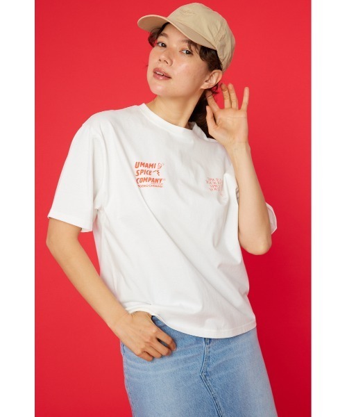 RODEO CROWNS WIDE BOWL（ロデオクラウンズワイドボウル）の「RC×UMAMI SPICE Tシャツ（Tシャツ/カットソー・レディース・オフホワイト/イエロー/ブラック・LARGE/MEDIUM）」の4枚目の写真