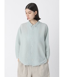 極美品 プランテーション YOORYUU ヨウリュウ 半袖シャツ シボ 緑 M Plantation（プランテーション）の「YOORYUU（シャツ/ブラウス）」 - WEAR