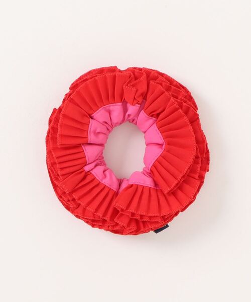 GOOD SQUISH（グッドスクイッシュ）の「【GOOD SQUISH】COWBOY プリーツフリルトーンシュシュ ギフト プレゼント（シュシュ・レディース・オフホワイト/ブラック/レッド・FREE）」の11枚目の写真