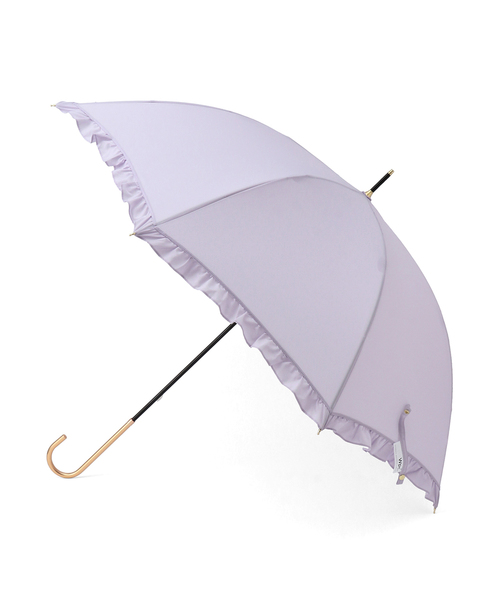 ROPE' PICNIC（ロペピクニック）の「【Wpc.】晴雨兼用/フェミニンフリルアンブレラ（長傘・レディース・ベージュ/ダークラベンダー・FREE）」の3枚目の写真