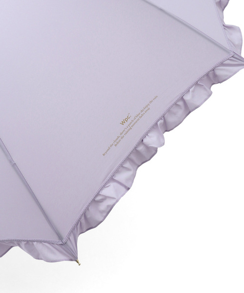 ROPE' PICNIC（ロペピクニック）の「【Wpc.】晴雨兼用/フェミニンフリルアンブレラ（長傘・レディース・ベージュ/ダークラベンダー・FREE）」の6枚目の写真