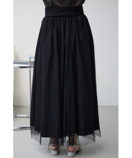 AZUL by moussy(アズールバイマウジー)の「チュールレイヤードフレアスカート(スカート・レディース・グレー/ブラック系その他/ブラック・SMALL/MEDIUM)」の16枚目の写真