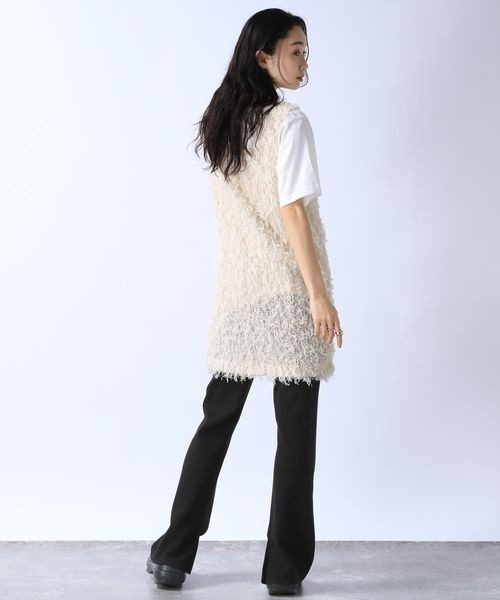 JEANASIS（ジーナシス）の「ブリーチカコウリブパンツ/129796（スウェットパンツ・レディース・グレー系その他/ピンク/ブラック・FREE）」の5枚目の写真