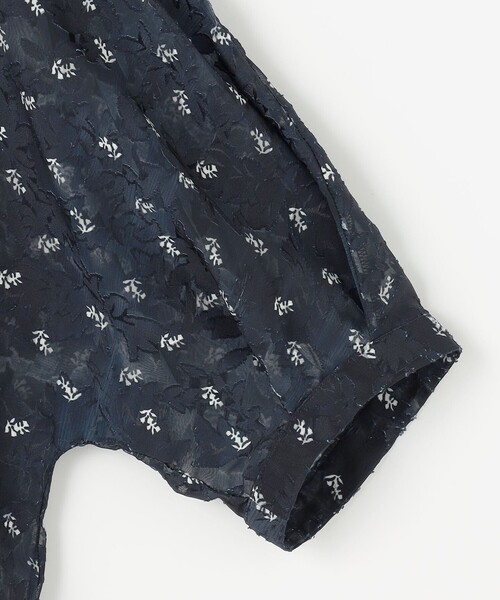 【セール】フラワーボーダージャガードプリント ブラウス（シャツ/ブラウス）｜組曲（クミキョク）