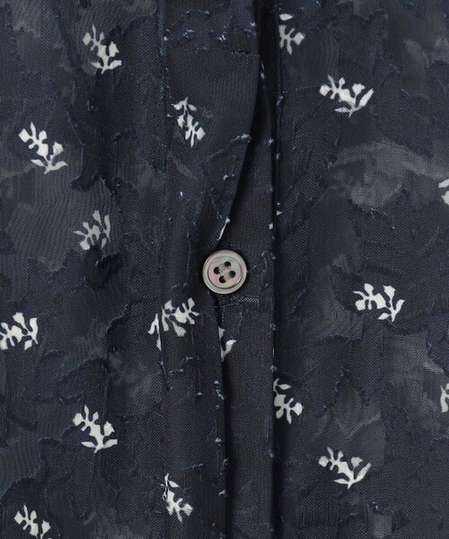 【セール】フラワーボーダージャガードプリント ブラウス（シャツ/ブラウス）｜組曲（クミキョク）