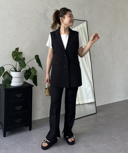 prose verse(プロズヴェール)の「【MOMO】テーラードジレ(ベスト・レディース・ブラック・LARGE/MEDIUM)」の18枚目の写真