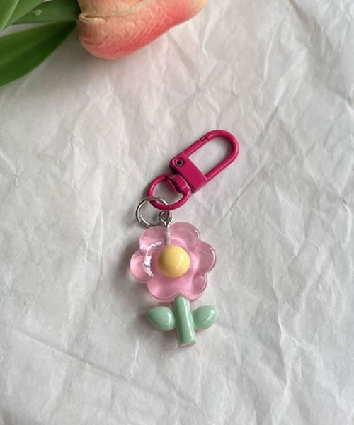 TONE SELECT GOODS（トーンセレクトグッズ）の「【urge select】カラフル フラワーモチーフ キーホルダー/バッグチャーム【マルチウェイ】（キーホルダー・レディース・イエロー系2/ブルー系1/イエロー系1/ピンク系1/ピンク系2・FREE）」の5枚目の写真