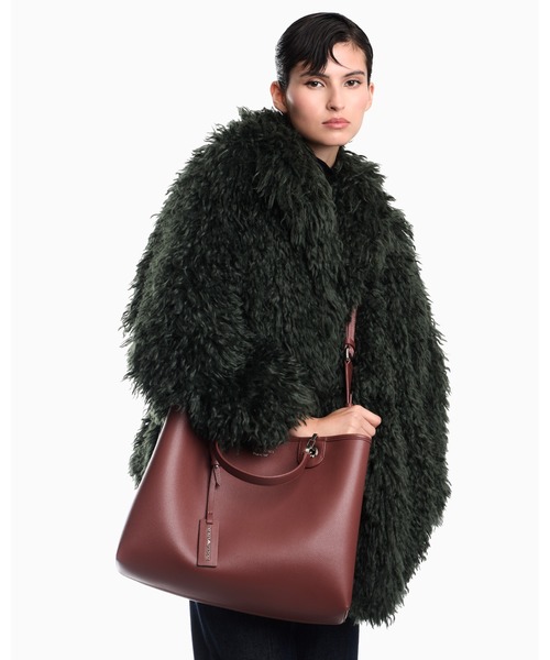 EMPORIO ARMANI(エンポリオアルマーニ)の「<オンライン限定>【エンポリオ アルマーニ】MyEA ショッパー ディアプリント ミディアム(ハンドバッグ・レディース・ダークパープル/グレイッシュブルー/ボルドー/ベビーピンク/サンドベージュ/ブラウン・FREE)」の1枚目の写真