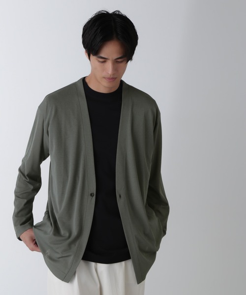 NANO universe（ナノユニバース）の「リラックスフィット着流しカーディガン（カーディガン/ボレロ・メンズ・ブルーグレー/チャコール/ライトグレー・L/M）」の5枚目の写真