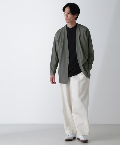 NANO universe（ナノユニバース）の「リラックスフィット着流しカーディガン（カーディガン/ボレロ・メンズ・ブルーグレー/チャコール/ライトグレー・L/M）」の7枚目の写真