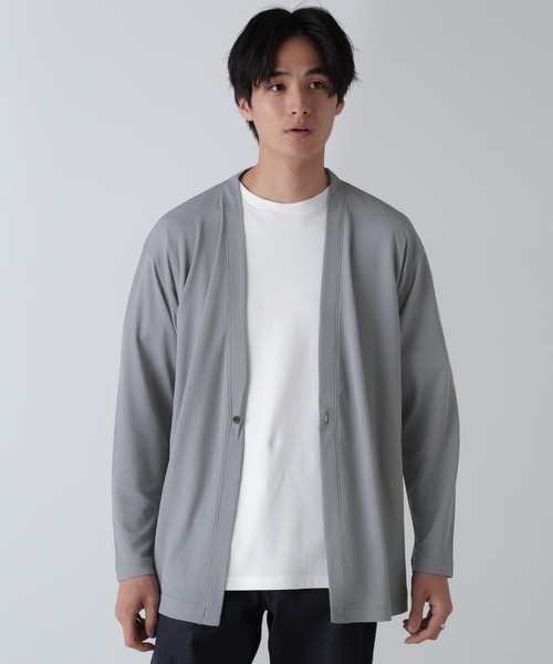 NANO universe（ナノユニバース）の「リラックスフィット着流しカーディガン（カーディガン/ボレロ・メンズ・ブルーグレー/チャコール/ライトグレー・L/M）」の11枚目の写真