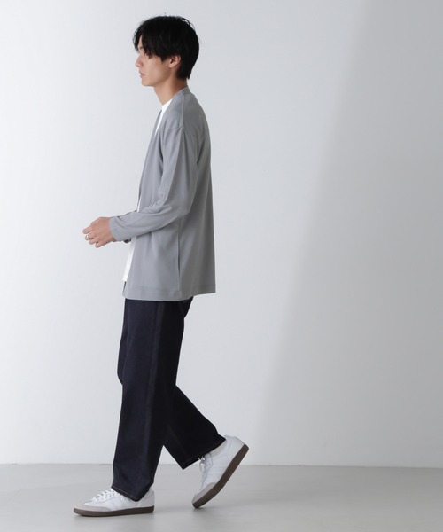 NANO universe（ナノユニバース）の「リラックスフィット着流しカーディガン（カーディガン/ボレロ・メンズ・ブルーグレー/チャコール/ライトグレー・L/M）」の16枚目の写真