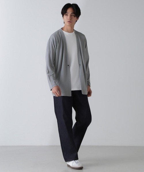 NANO universe（ナノユニバース）の「リラックスフィット着流しカーディガン（カーディガン/ボレロ・メンズ・ブルーグレー/チャコール/ライトグレー・L/M）」の15枚目の写真
