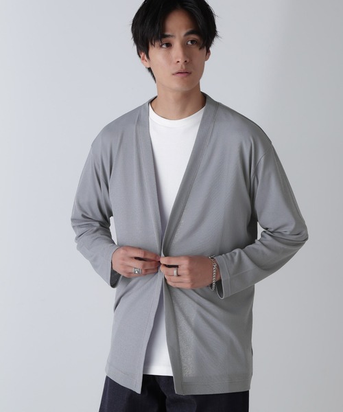 NANO universe（ナノユニバース）の「リラックスフィット着流しカーディガン（カーディガン/ボレロ・メンズ・ブルーグレー/チャコール/ライトグレー・L/M）」の12枚目の写真