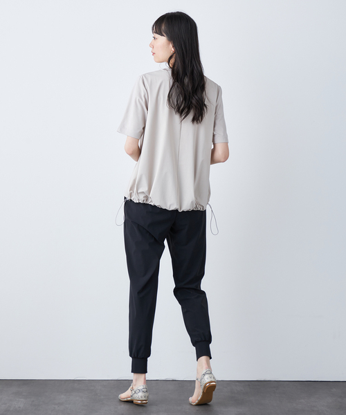 A/C DESIGN BY ALPHA CUBIC(エーシーデザインバイアルファキュービック)の「【接触冷感・UVカット】ドロストTシャツ(Tシャツ/カットソー・レディース・ライトグレー/ブラック・M/L)」の13枚目の写真
