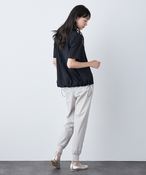 A/C DESIGN BY ALPHA CUBIC(エーシーデザインバイアルファキュービック)の「【接触冷感・UVカット】ドロストTシャツ(Tシャツ/カットソー・レディース・ライトグレー/ブラック・M/L)」の16枚目の写真