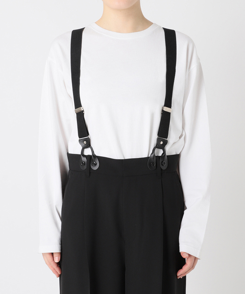 ZARAサスペンダー付きスノーパンツ ブラック/ホワイト JOURNAL STANDARD relume（ジャーナルスタンダード レリューム）の