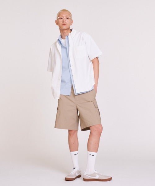 NIKE(ナイキ)の「ナイキ ライフ メンズ ショートスリーブ シアサッカー ボタンダウン シャツ / Nike Life Men's Short-Sleeve Seersucker Button-Down Shirt <XS-2XL 展開>(Tシャツ/カットソー・メンズ・クリーム/オリーブ系/カーキ・S/M/L/2XL/XL/XS)」の10枚目の写真