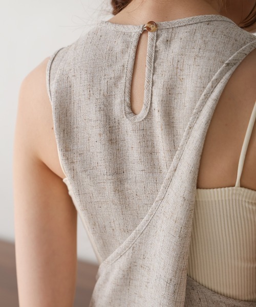 Bab（バブ）の「【セットアップ対応】バッククロスアメスリロングワンピース（ワンピース・レディース・ベージュ/アイボリー/ブルー/ライトグレー・S/M）」の10枚目の写真