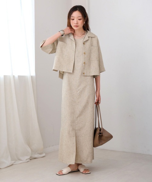 Bab（バブ）の「【セットアップ対応】バッククロスアメスリロングワンピース（ワンピース・レディース・ベージュ/アイボリー/ブルー/ライトグレー・S/M）」の15枚目の写真