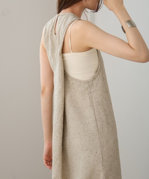 Bab（バブ）の「【セットアップ対応】バッククロスアメスリロングワンピース（ワンピース・レディース・ベージュ/アイボリー/ブルー/ライトグレー・S/M）」の18枚目の写真