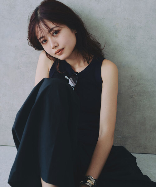 SLOBE IENA（スローブイエナ）の「AMI YOSHINARI テレコタンクトップ（タンクトップ・レディース・カーキ/レッド/ブラック/ホワイト・FREE）」の10枚目の写真