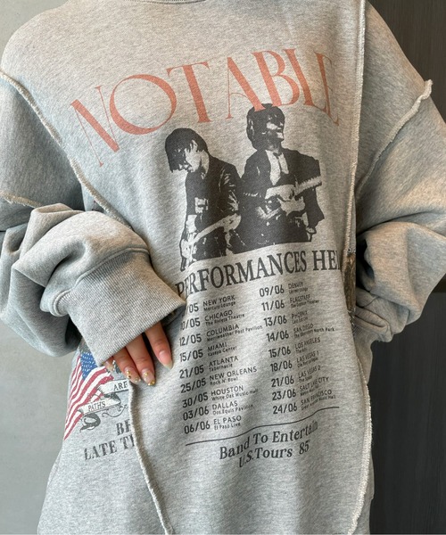 リメイクロックスウェットトップス《洗濯機で洗える》（Tシャツ/カットソー）｜ENIM BY VICKY（エニムバイビッキー）