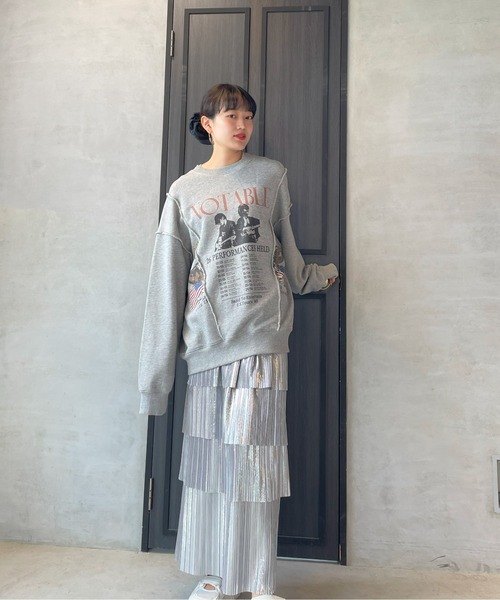 リメイクロックスウェットトップス《洗濯機で洗える》（Tシャツ/カットソー）｜ENIM BY VICKY（エニムバイビッキー）