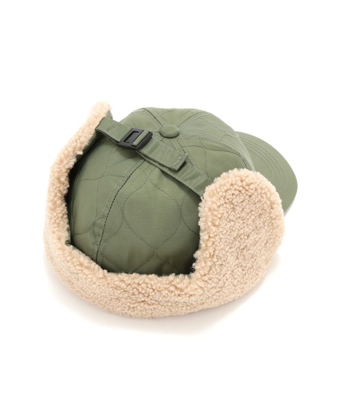 AVIREX（アヴィレックス）の「《直営店限定》BOA QUILTING FLIGHT CAP/ボアキルティン グフライトキャップ（キャップ・レディース・ブラック/オリーブ・F）」の15枚目の写真