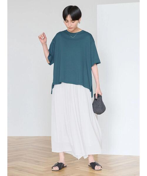 AMERICAN HOLIC（アメリカンホリック）の「エアリーギャザーガウチョパンツ【裏地:接触冷感】（その他パンツ・レディース・ブラック/ドット/ブルー/グレイッシュベージュ・M/L）」の6枚目の写真