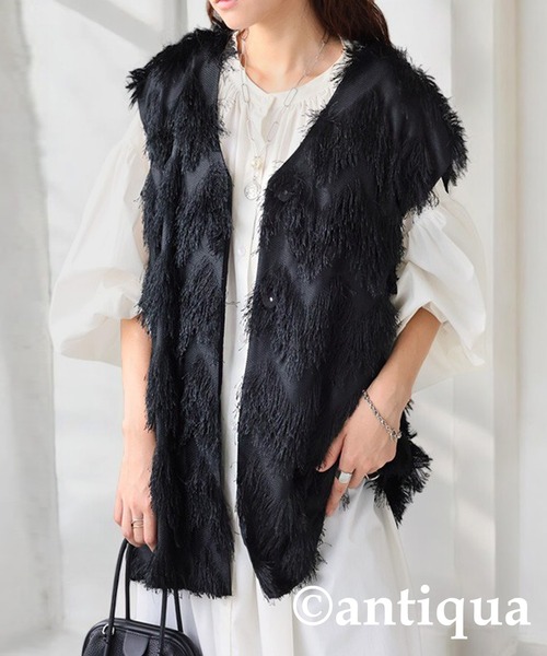 antiqua(アンティカ)の「フリンジベスト(ベスト・レディース・ブラック・ONESIZE)」の17枚目の写真