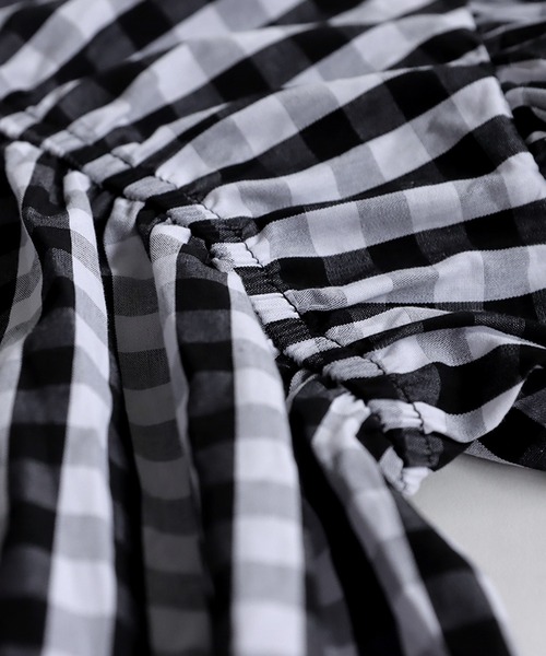 antiqua(アンティカ)の「チェック柄ボリュームシャツ(シャツ/ブラウス・レディース・ブラック・ONESIZE)」の17枚目の写真