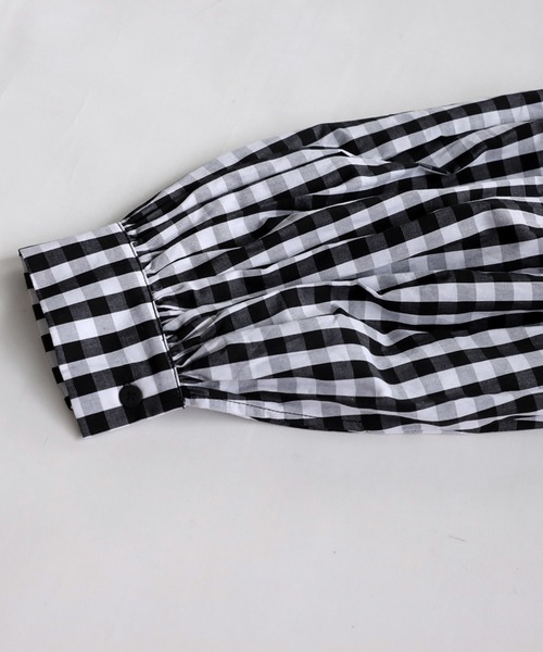 antiqua(アンティカ)の「チェック柄ボリュームシャツ(シャツ/ブラウス・レディース・ブラック・ONESIZE)」の18枚目の写真