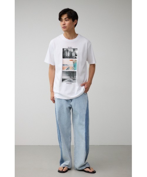 AZUL by moussy（アズールバイマウジー）の「AZUL DENIMサークルブリーチワイド（デニムパンツ・メンズ・ライトブラック/ライトブルー・MEDIUM/LARGE）」の10枚目の写真